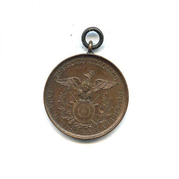 Army Shooting medal  Vitt. Emmanuel bronze (n.r.) 		(L14606)  G.V.F. £25 2