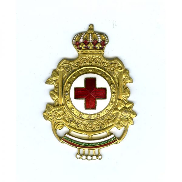 Red Cross Honour badge 1st type gilt and enamel 1