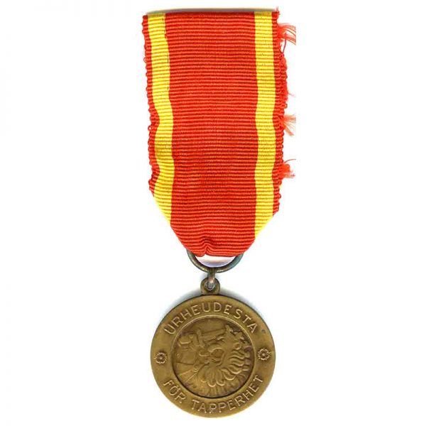 Order of Liberty bravery medal 1939 bronze 	(L18296)  G.V.F. £35 1