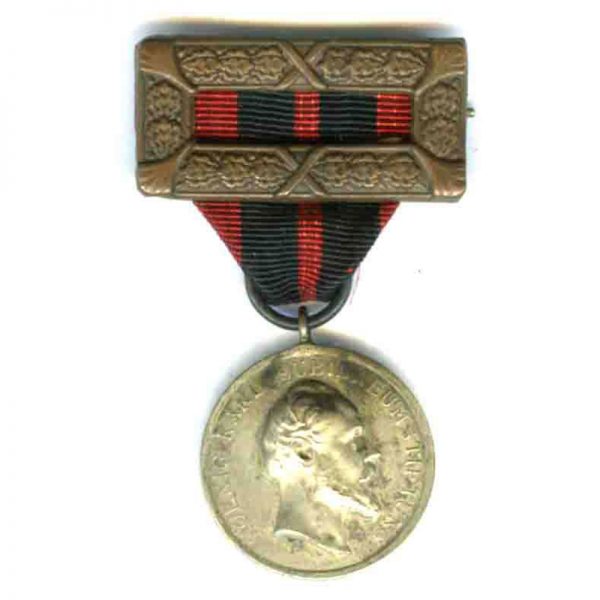 Jubilee Honour medal for Long and True Service silver Karl with bronze... 1