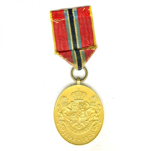 Carol I 40 year Jubilee medal Civil gilt 	(L19955)  V.F. £25 2