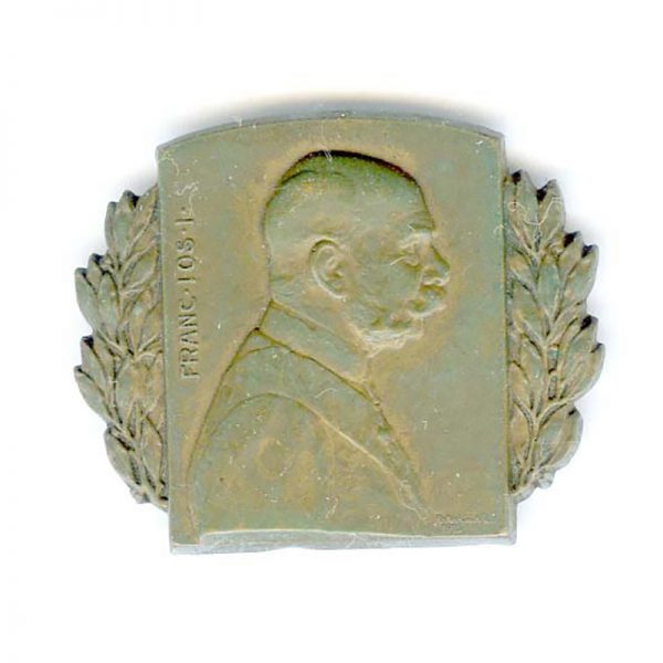 Franz Joseph pin back bronze badge 	(L20373)  G.V.F. £25 1
