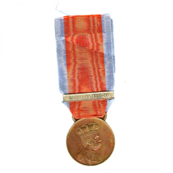 Africa Campaign medal with  silver bar Campagna 1895-96 1