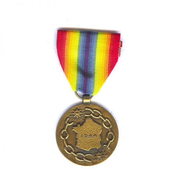 Liberated France  medal 1944	(L25075)  N.E.F. £45 1