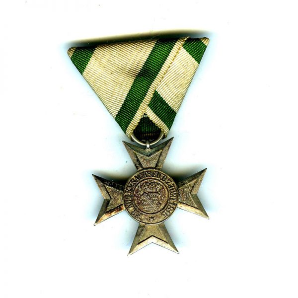 Civil Merit Order Silver merit cross 1815-1910 made with struck medallion 1