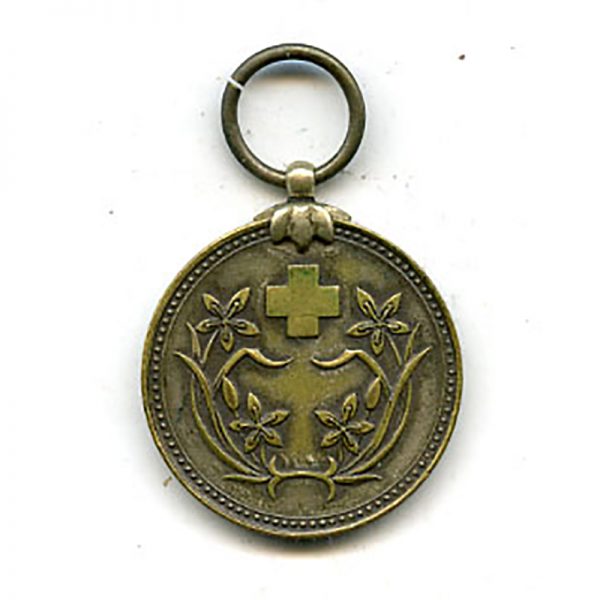 Manchuria Red Cross Merit medal silvered bronze (n.r.) 		(L9850)  V.F. £45 1