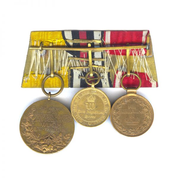 Group of  3:   Hesse Darmstadt  Campaign medal 1840-1866 2