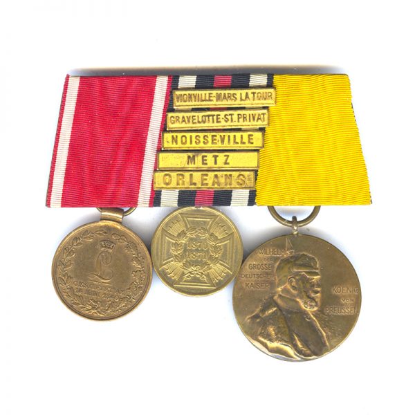 Group of  3:   Hesse Darmstadt  Campaign medal 1840-1866 1