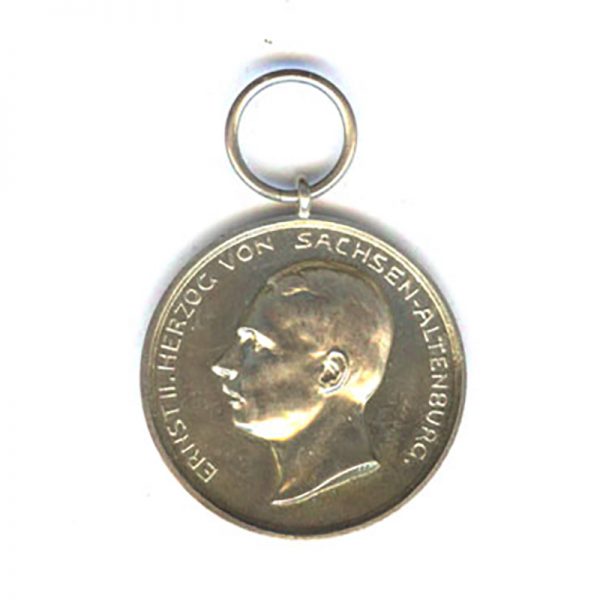 House Order of Saxe Ernestine Ernst II silver merit medal (n.r.) 			(L26088... 1