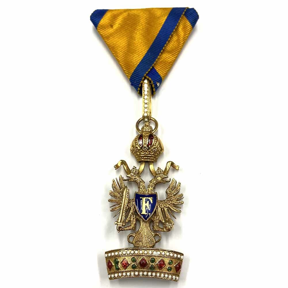 Order of the Iron Crown 3rd class badge in gold 1860’s 1
