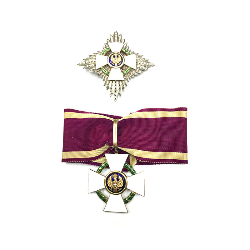 Order of the Roman Eagle Grand Officer neck badge and breast star 1