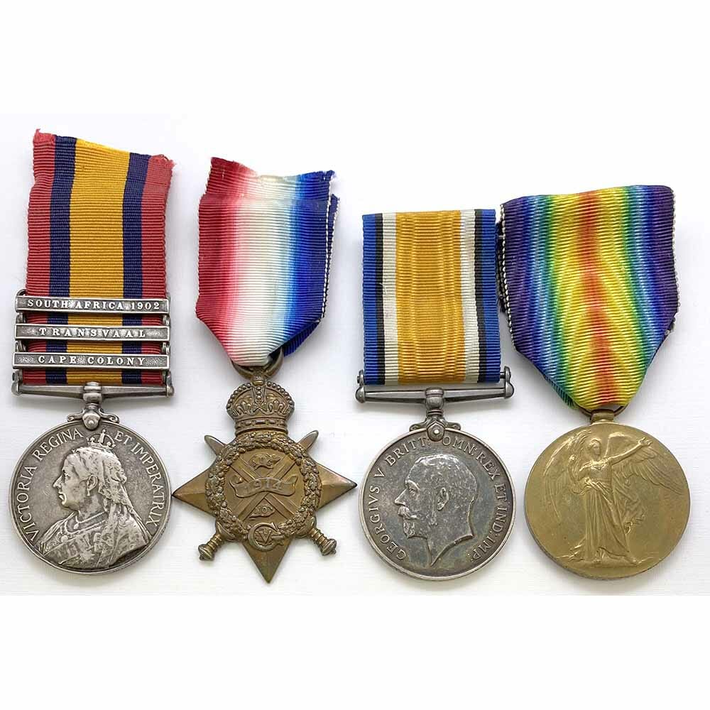 QSA 1914 Star Trio Wounded Middlesex Regt 1