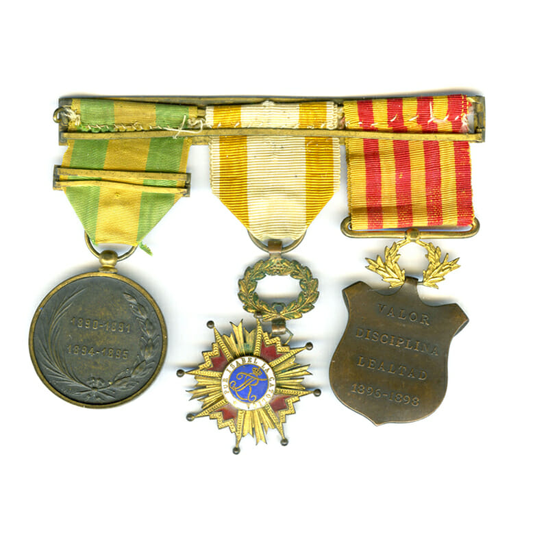 Group of 3: Philippine Campaign medal 1896-1898 2