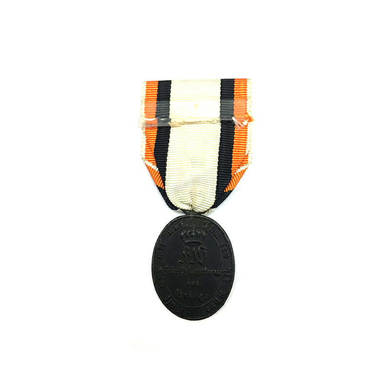1815 Waterloo War medal Waterloo non-combattant in blackend Iron with replacement... 2