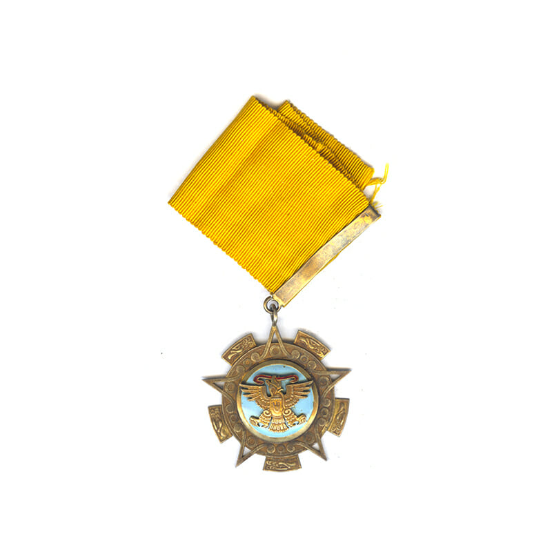 Order of the Aztec Eagle  Commander neck badge  silver gilt 1