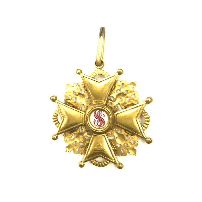 Order of St. Stanislaus  2nd class Neck  Badge wartime 2
