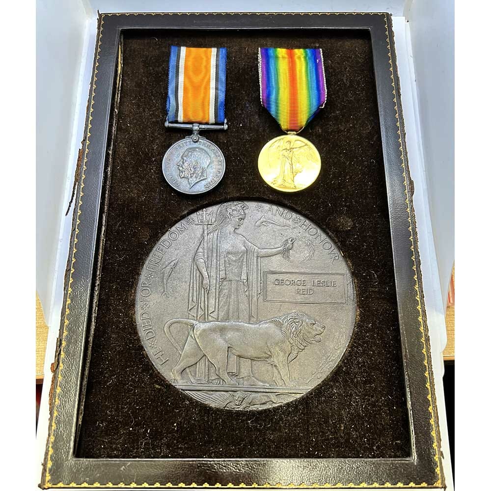 WW1 Pair Plaque Lt Reid 7th Dragoon Guards 2