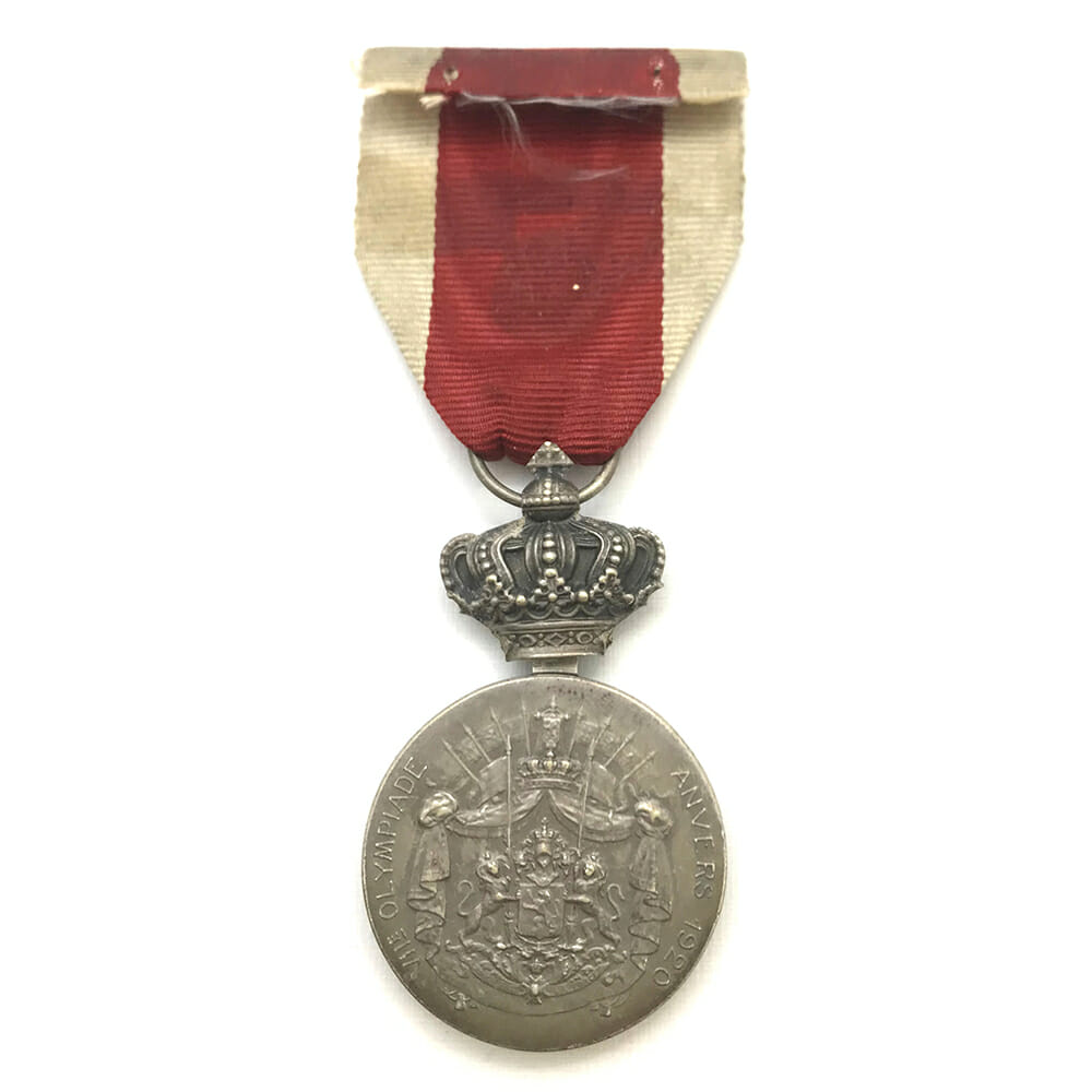 Olympic Medal Anvers 1920 silver by C.Devreese 2