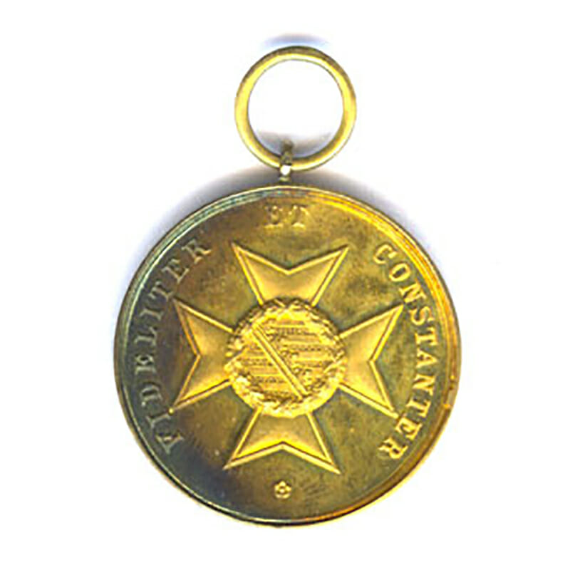 House Order of Saxe Ernestine Ernst II golden  merit medal silver gilt 2
