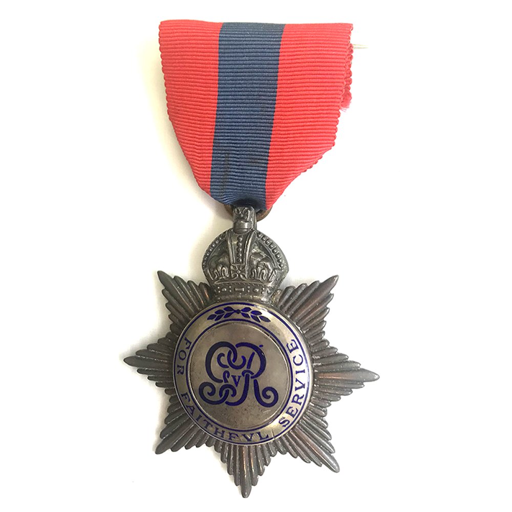 Imperial Service Medal star shape GV 1