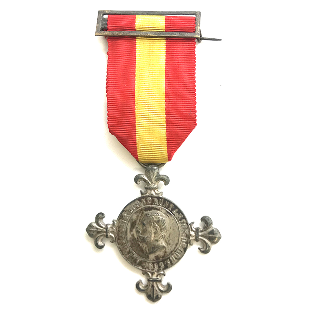 Cuban Volunteers medal 1882  with original ribbon and buckle 1