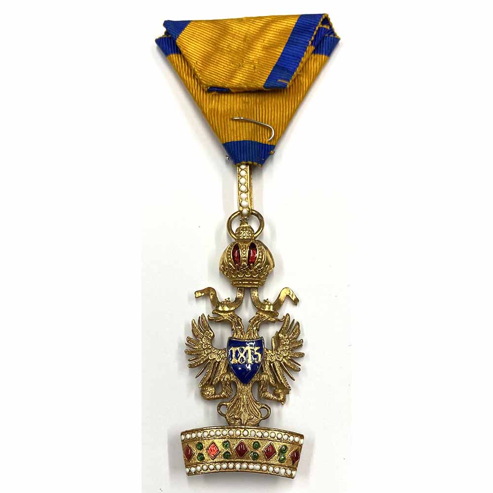 Order of the Iron Crown 3rd class badge in gold 1860’s 2