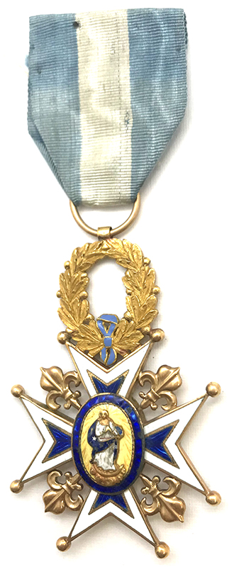 Order of Charles III Knight in gold 1830 1