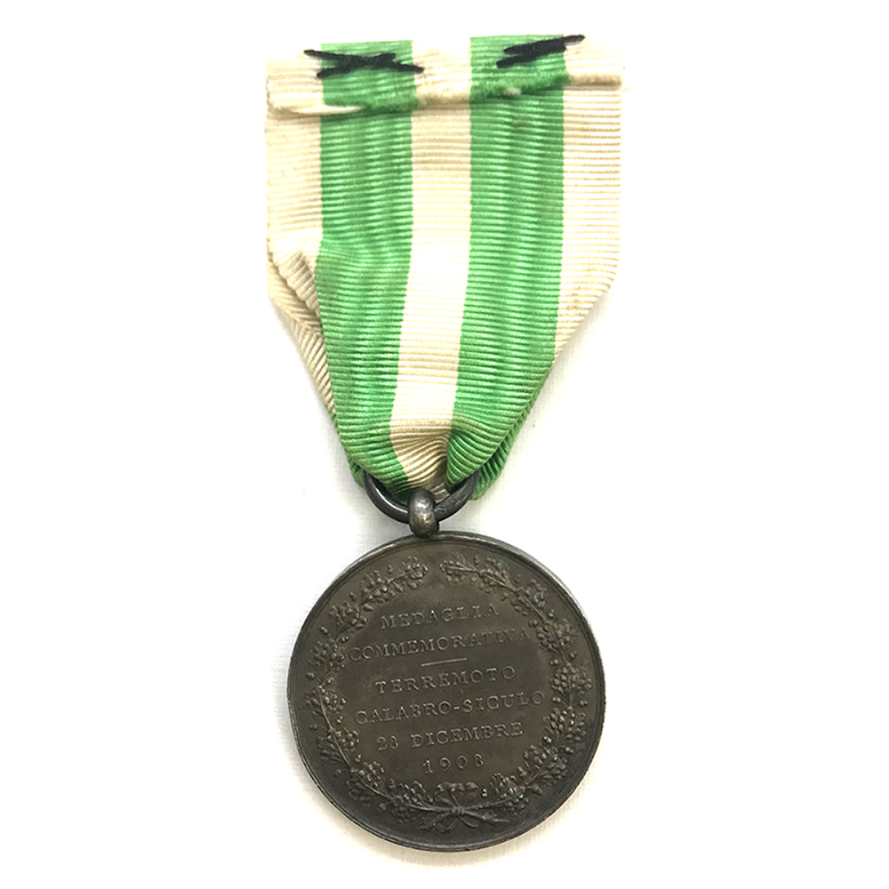 Messina Earthquake Commemorative medal 1908  silver by Giorgi 2