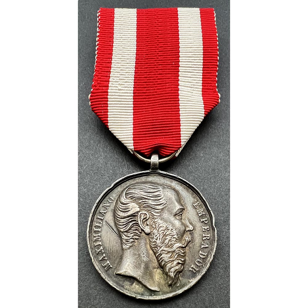 Emperor Maximillian medal silver for bravery 1