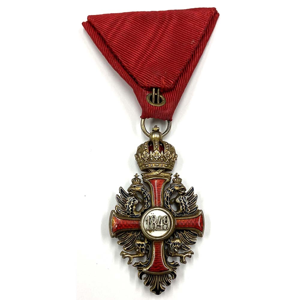 Order of Franz Joseph Knight badge,  hallmarked  silver gilt 2
