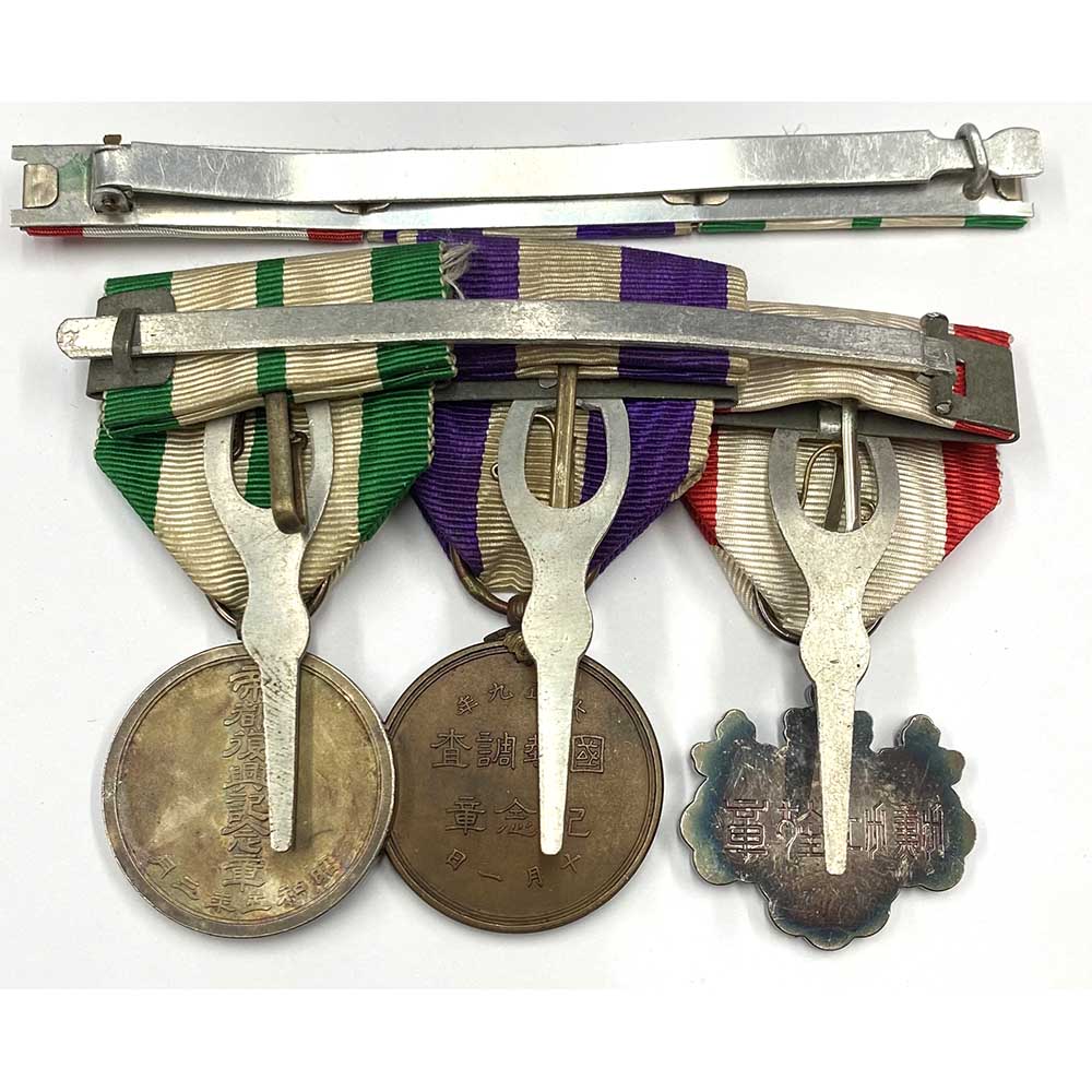 Group of 3 mounted with ribbon bar. 2