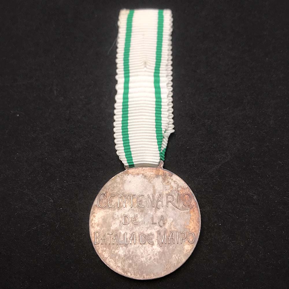 Medal for the Centenary of the Battle of Maipo 1818- 1918 silver 2